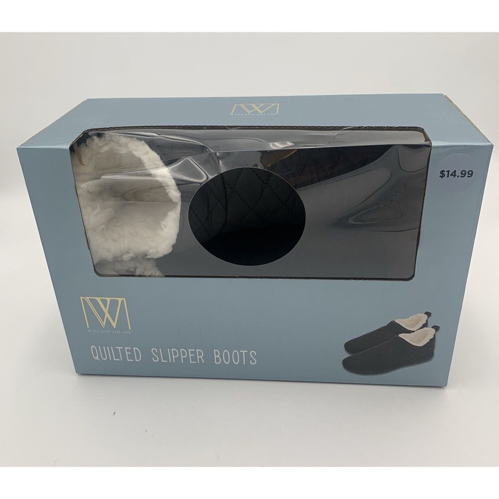 Wayland Square Women's Memory Foam Slippers, size s( 7-8) black